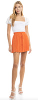 Pleated Skorts with Drawstring - Apricot