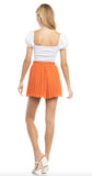 Pleated Skorts with Drawstring - Apricot