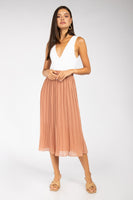 Pleated Midi Skirt