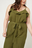 Plus Size - Ruffle Tie-Front Jumper