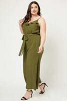 Plus Size - Ruffle Tie-Front Jumper