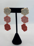 Three Doily Dangle Earrings