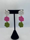 Three Doily Dangle Earrings