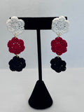 Three Doily Dangle Earrings