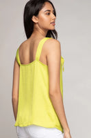 Knotted Strap Front Tank Top - Mojito