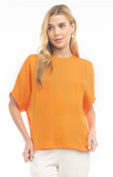 Dolman Short Sleeve Blouse - Nectarine