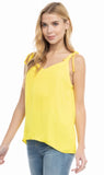 Sleeveless Top with Tie Shoulder - Pineapple