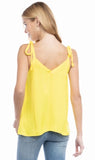 Sleeveless Top with Tie Shoulder - Pineapple