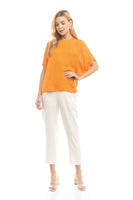 Dolman Short Sleeve Blouse - Nectarine